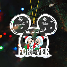 Load image into Gallery viewer, Personalized Love Forever Mouse Couple Transparent Ornament Gift

