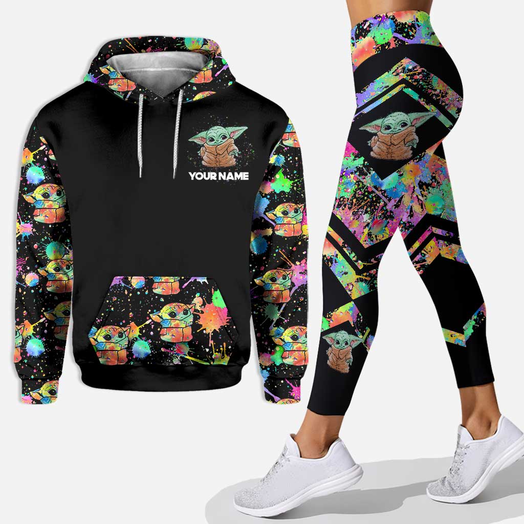 Personalized The Force Hoodie and Leggings Set for Kids