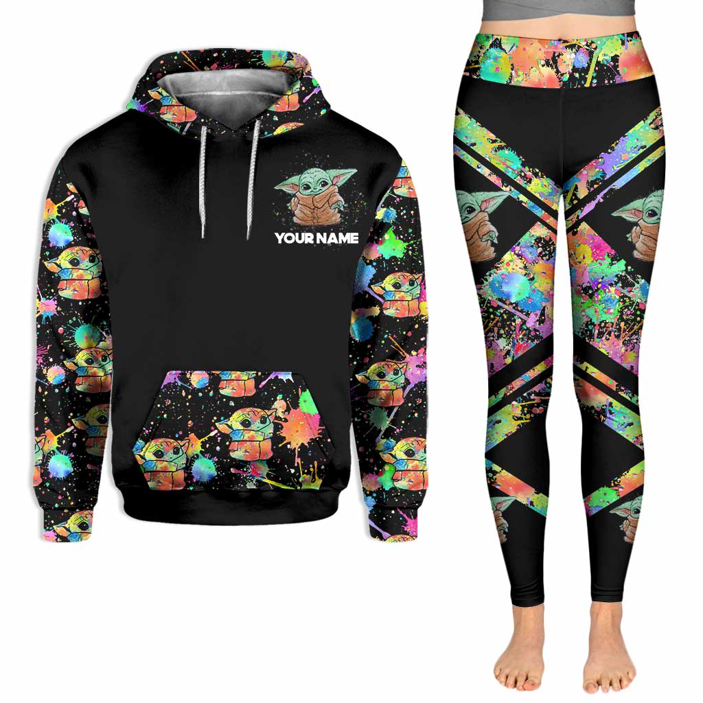 Personalized The Force Hoodie and Leggings Set for Kids