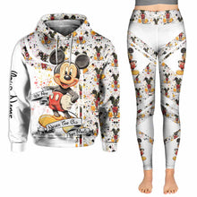 Load image into Gallery viewer, Personalized Mouse Ears Hoodie and Leggings Set for Kids, Custom Name Birthday Gift
