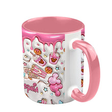 Load image into Gallery viewer, Personalized Pink Mouse Ears Accent Mug Custom Name Gift for Birthday
