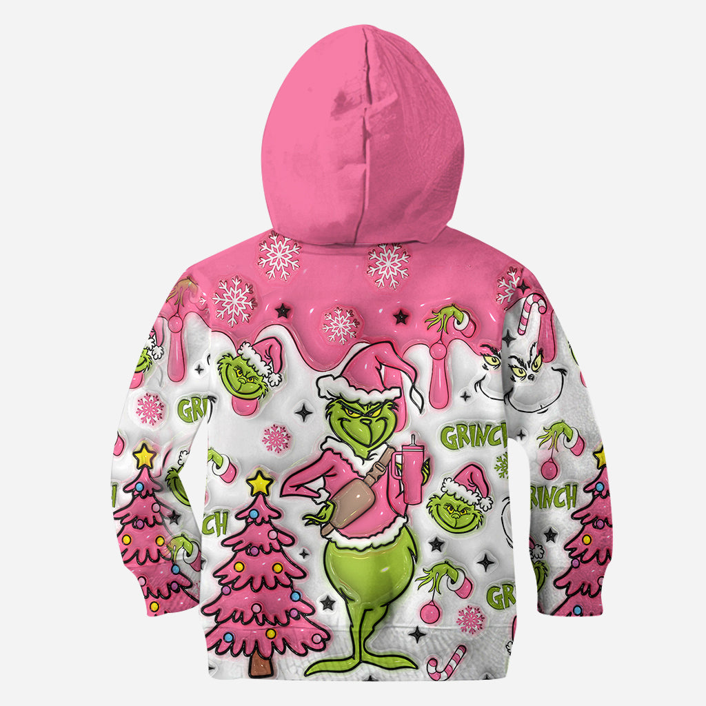 Personalized Pink Snowflakes Hoodie & Leggings Custom Name Gift for Her