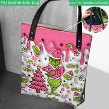 Load image into Gallery viewer, Personalized Grinch Tote Bag Custom Name Christmas Gift
