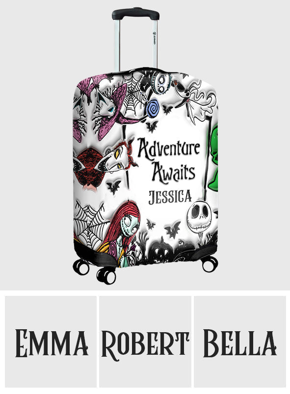 Personalized Nightmare Luggage Cover Custom Name Halloween Gift