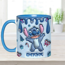 Load image into Gallery viewer, Personalized Ceramic Accent Mug Ohana Gift for Mom or Dad
