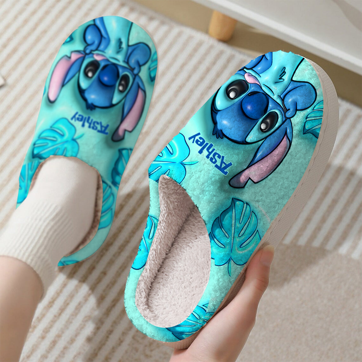 Personalized Ohana Slippers Custom Name Gift for Her