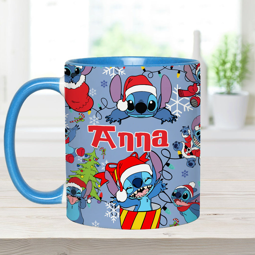 Personalized Ohana Accent Mug Custom Name Christmas Gift