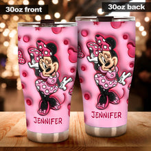 Load image into Gallery viewer, Personalized Cute Mouse Tumbler Custom Name Gift for Her
