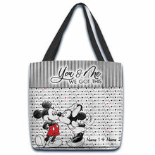 Load image into Gallery viewer, Personalized Cloth Tote Bag You &amp; Me Custom Names Gift
