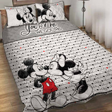Load image into Gallery viewer, Personalized Mouse Quilt Set for Couples - Wedding Gift Idea
