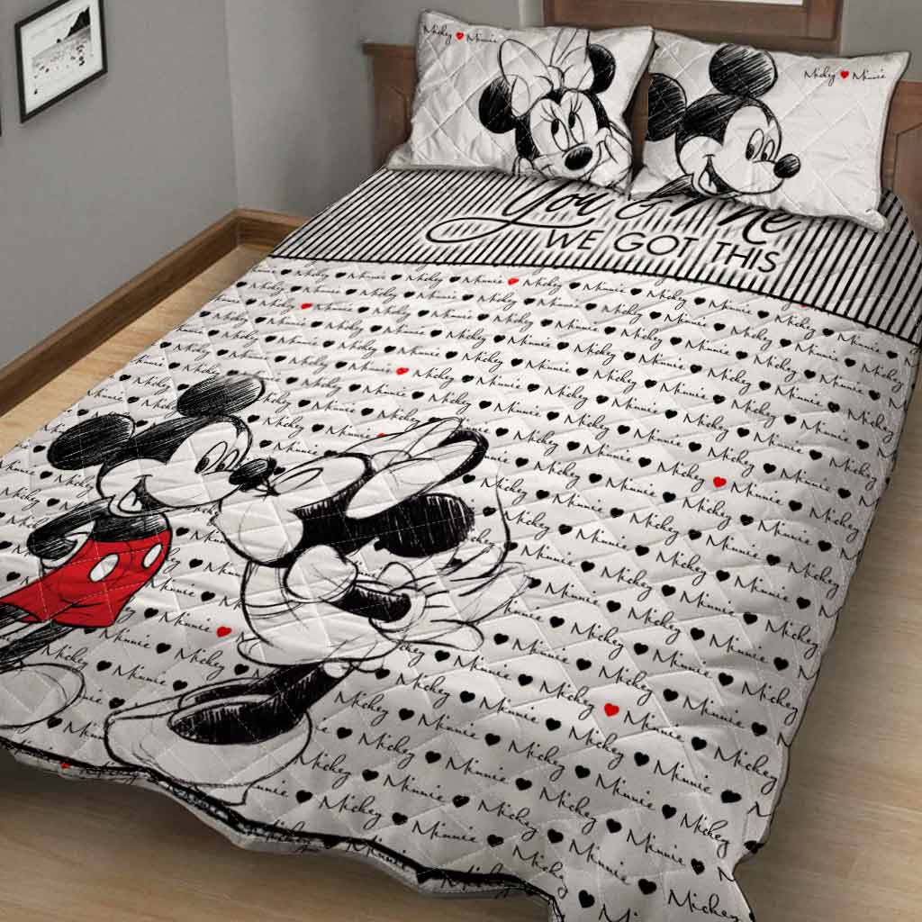 Personalized Mouse Quilt Set for Couples - Wedding Gift Idea