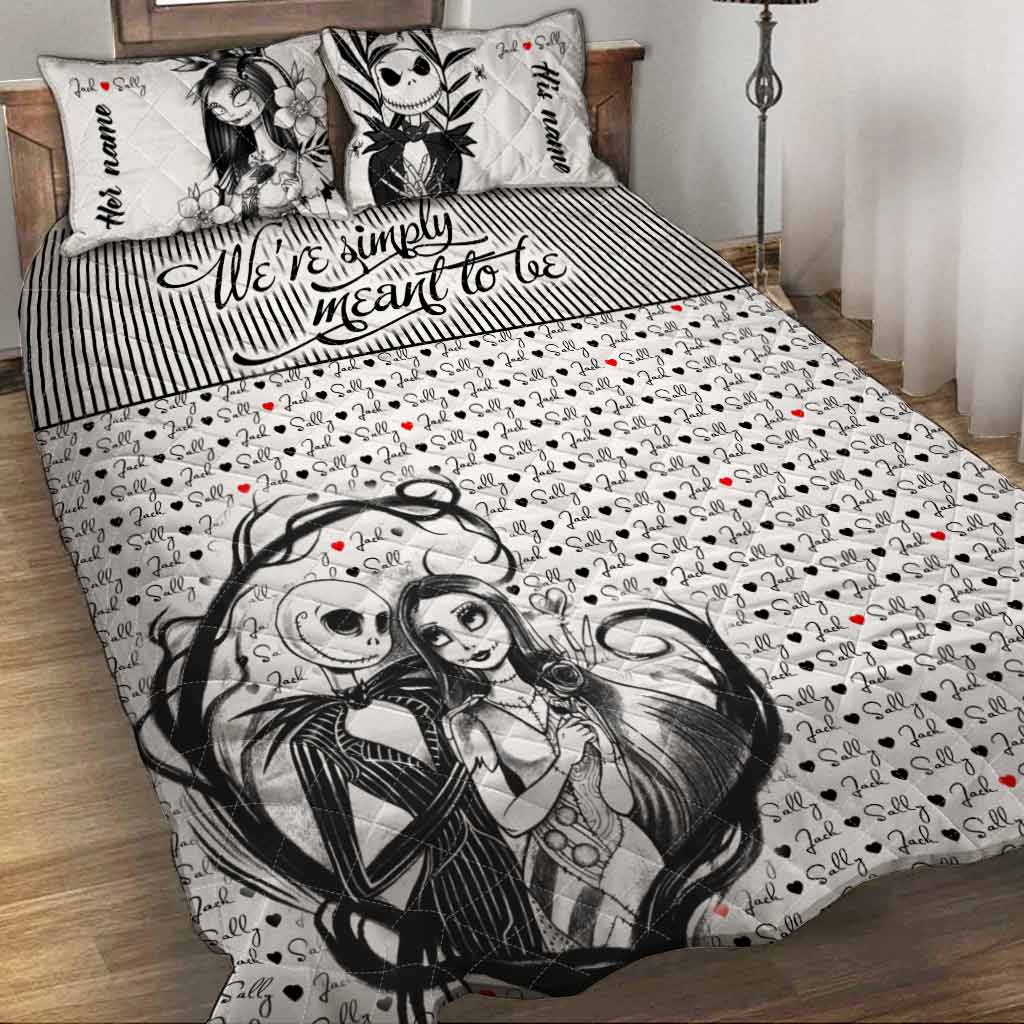 Personalized Nightmare Before Christmas Quilt Set Couples Gift
