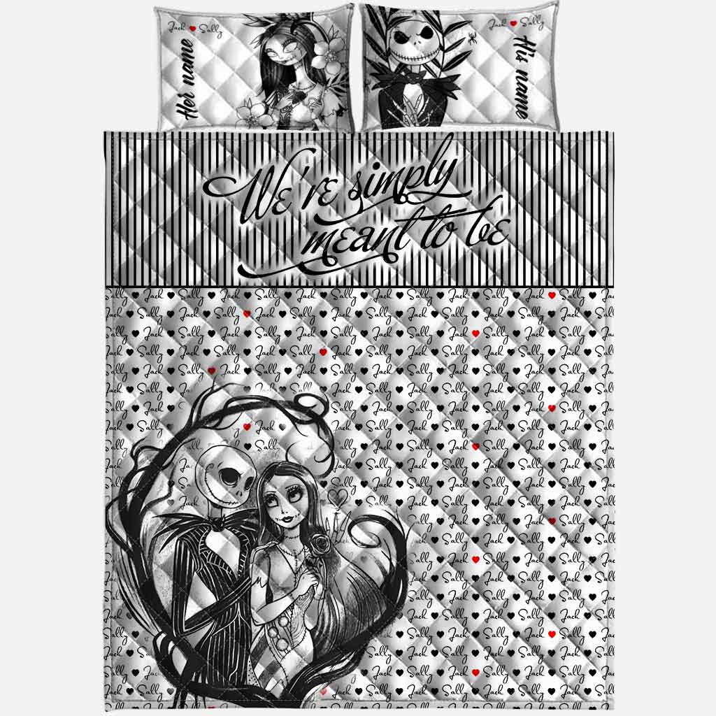 Personalized Nightmare Before Christmas Quilt Set Couples Gift
