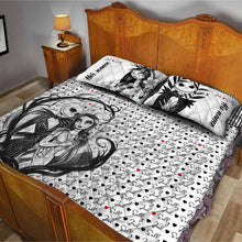 Load image into Gallery viewer, Personalized Nightmare Before Christmas Quilt Set Couples Gift
