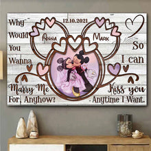 Load image into Gallery viewer, Personalized Couple Mouse Poster Custom Name Anniversary Gift
