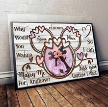 Load image into Gallery viewer, Personalized Couple Mouse Poster Custom Name Anniversary Gift
