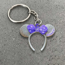 Load image into Gallery viewer, Personalized Disney 100 Years Mouse Keychain Custom Name Gift
