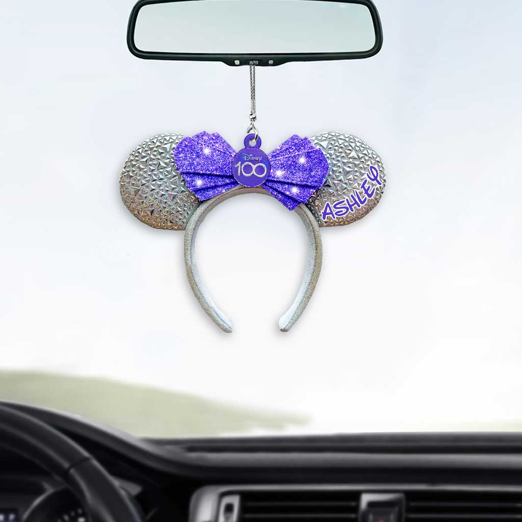 Personalized Disney 100 Mouse Car Ornament Custom Name Gift