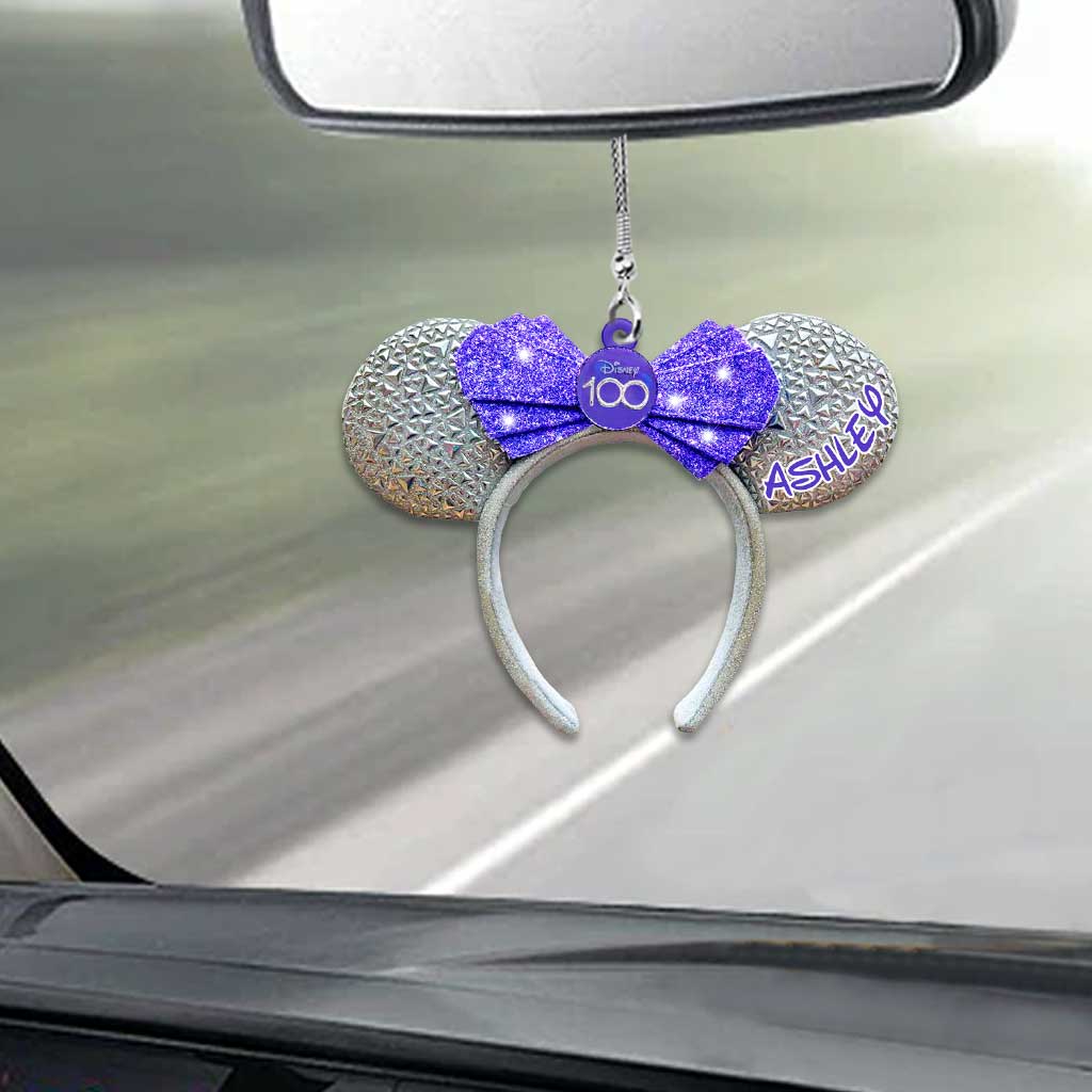 Personalized Disney 100 Mouse Car Ornament Custom Name Gift