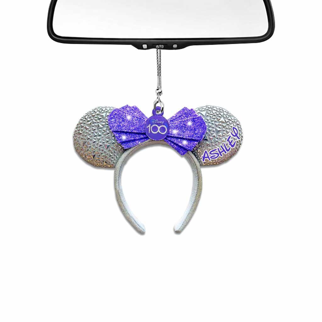 Personalized Disney 100 Mouse Car Ornament Custom Name Gift