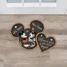 Load image into Gallery viewer, Personalized Mouse Shaped Doormat Custom Names Unique Couple Gift
