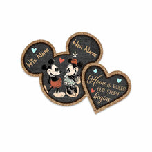 Load image into Gallery viewer, Personalized Mouse Shaped Doormat Custom Names Unique Couple Gift
