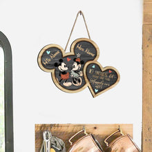 Load image into Gallery viewer, Personalized Mickey Mouse Couple Wood Sign Custom Names Gift for Anniversary

