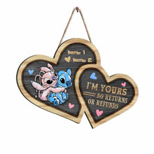 Load image into Gallery viewer, Personalized Wood Heart Sign with Names - Unique Couple Gift
