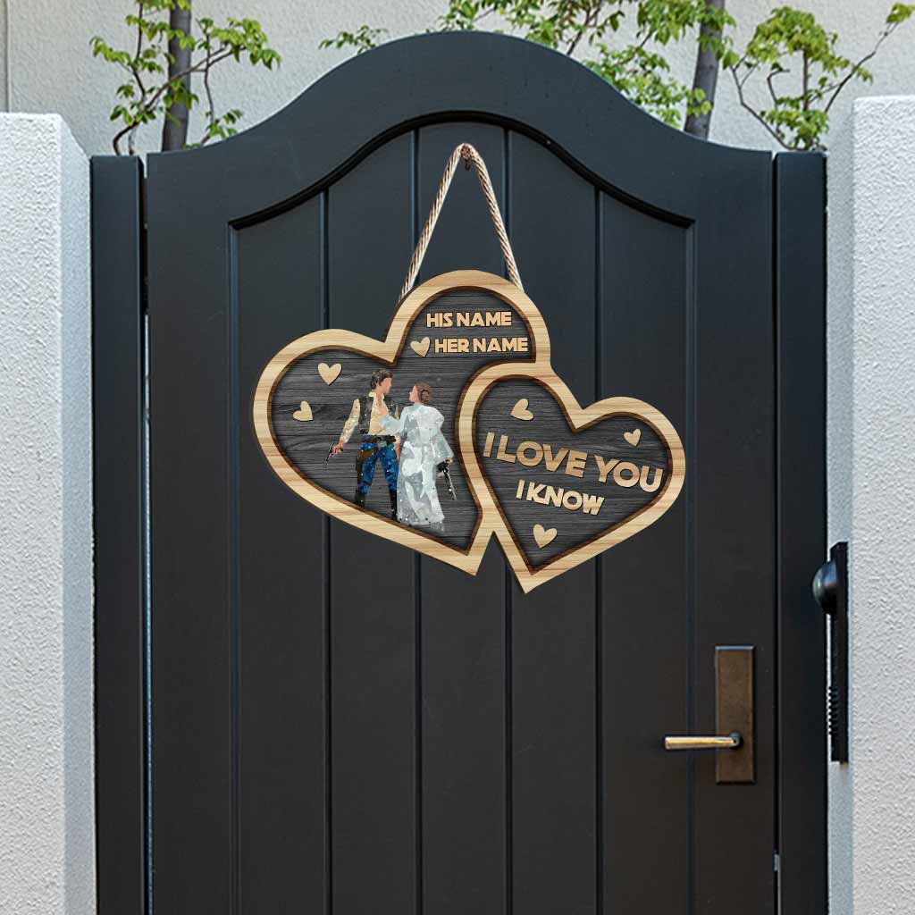 Personalized Heart Wood Sign with Custom Names for Couples