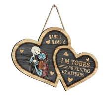 Load image into Gallery viewer, Personalized Couple Wood Sign Custom Heart Design Gift
