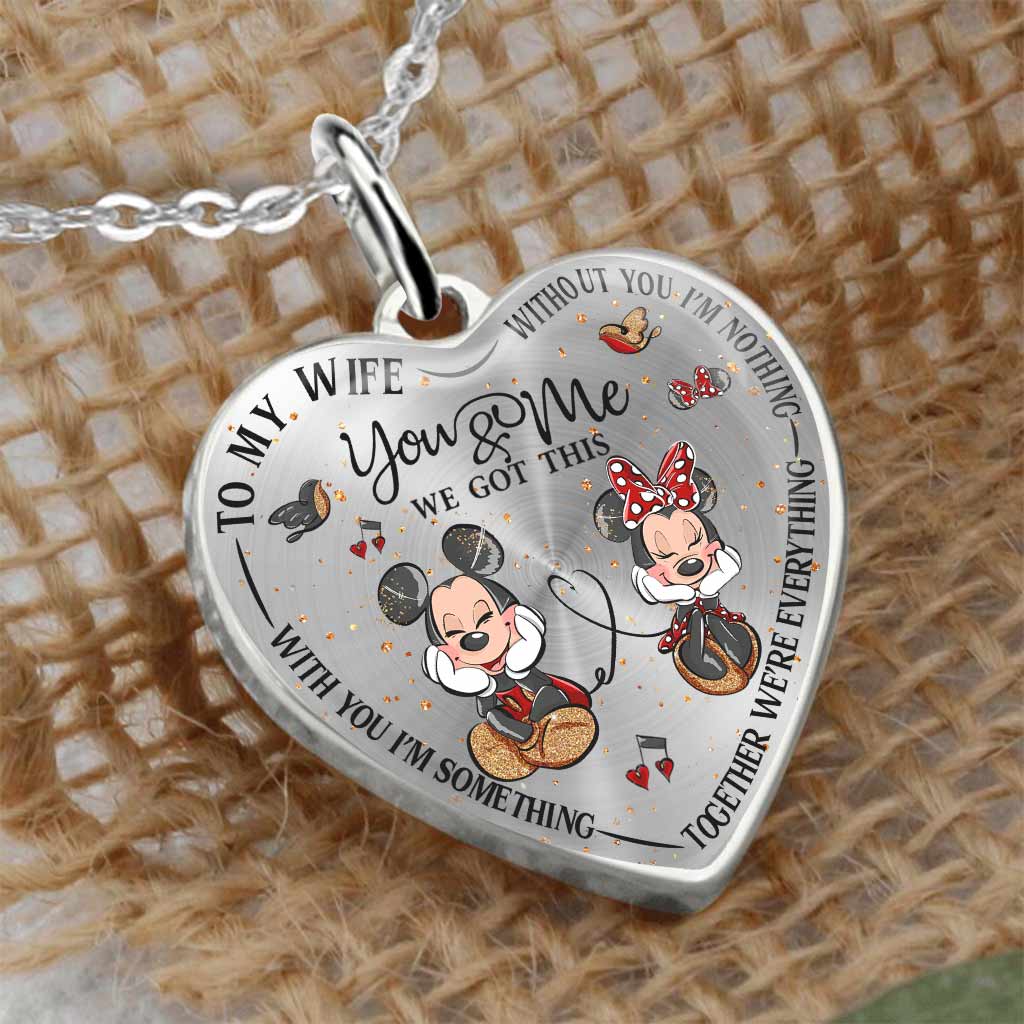 Personalized Heart Pendant Necklace Custom Engraved Gift for Wife