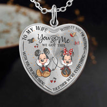 Load image into Gallery viewer, Personalized Heart Pendant Necklace Custom Engraved Gift for Wife

