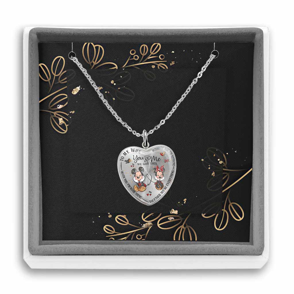 Personalized Heart Pendant Necklace Custom Engraved Gift for Wife