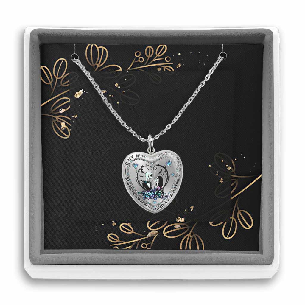 Personalized Heart Pendant Necklace for Wife with Custom Engraving
