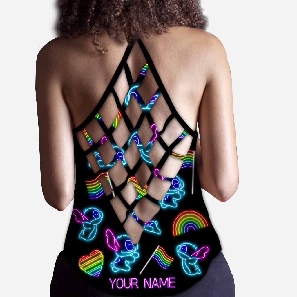 Personalized LGBT Pride Tank Top Custom Name Rainbow Gift