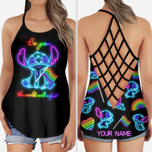 Load image into Gallery viewer, Personalized LGBT Pride Tank Top Custom Name Rainbow Gift
