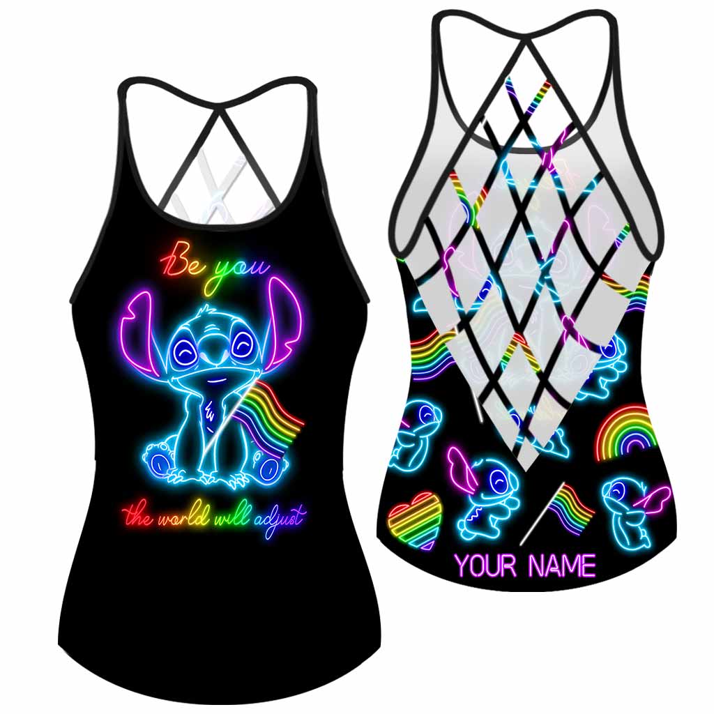 Personalized LGBT Pride Tank Top Custom Name Rainbow Gift
