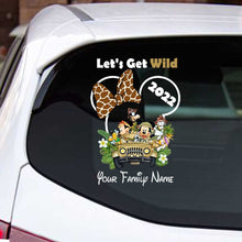 Load image into Gallery viewer, Personalized Let's Get Wild Mouse Decal Custom Family Name Sticker
