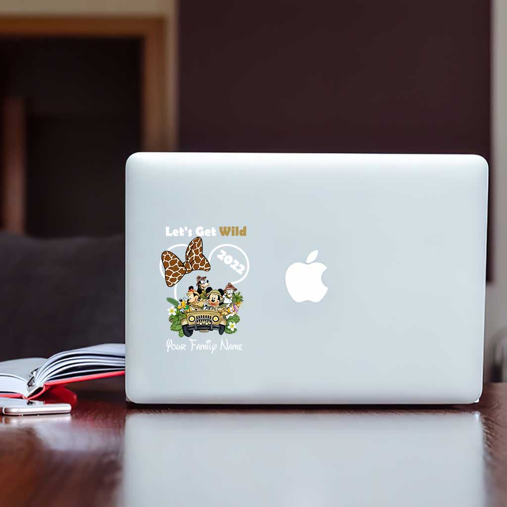 Personalized Let's Get Wild Mouse Decal Custom Family Name Sticker