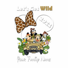 Load image into Gallery viewer, Personalized Let's Get Wild Mouse Decal Custom Family Name Sticker
