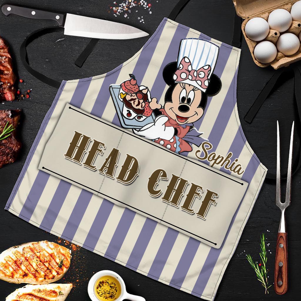 Personalized Head Chef Apron with Custom Name – Great Gift for Mom