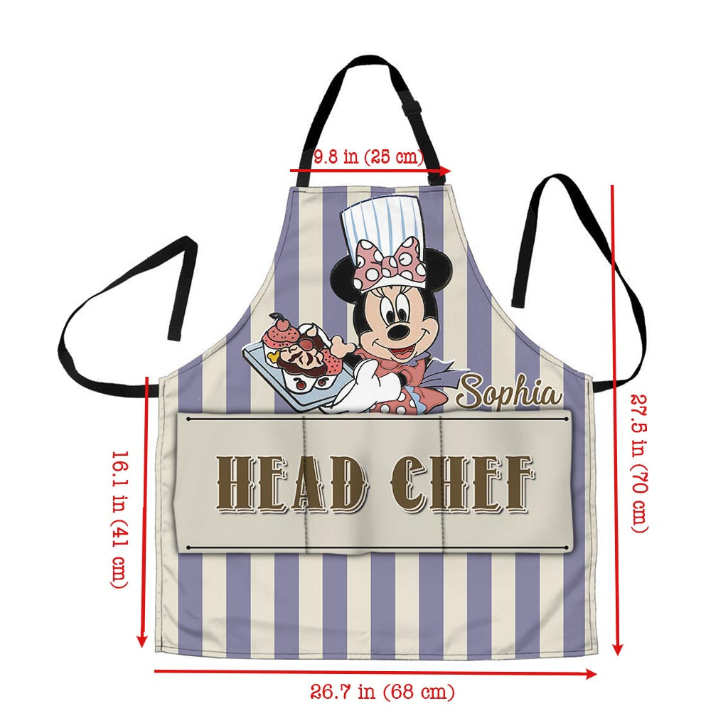 Personalized Head Chef Apron with Custom Name – Great Gift for Mom