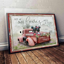 Load image into Gallery viewer, Personalized All of Me Loves All of You Mouse Poster Art Gift for Couple
