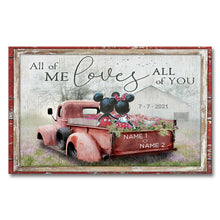 Load image into Gallery viewer, Personalized All of Me Loves All of You Mouse Poster Art Gift for Couple
