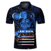 Load image into Gallery viewer, Personalized I Am Their Father Polo Shirt Custom Names Gift for Dad
