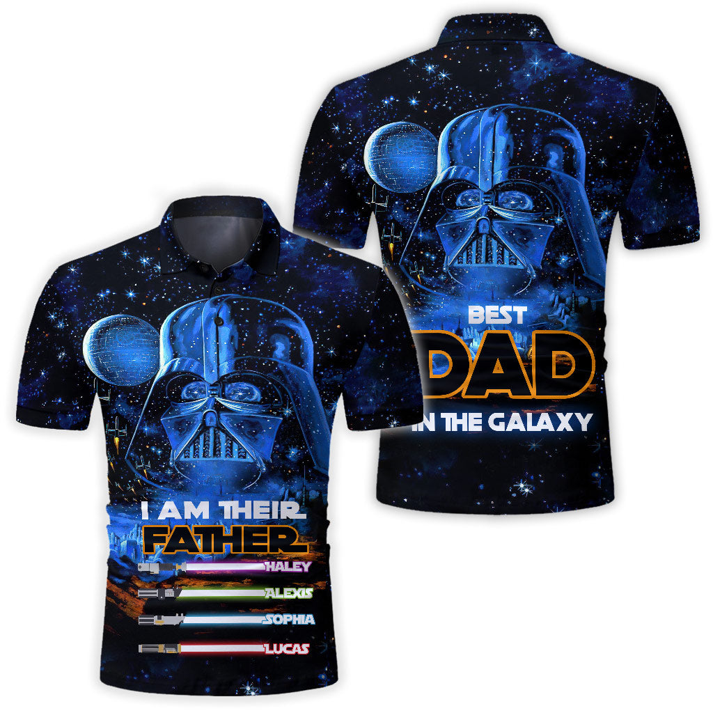 Personalized I Am Their Father Polo Shirt Custom Names Gift for Dad