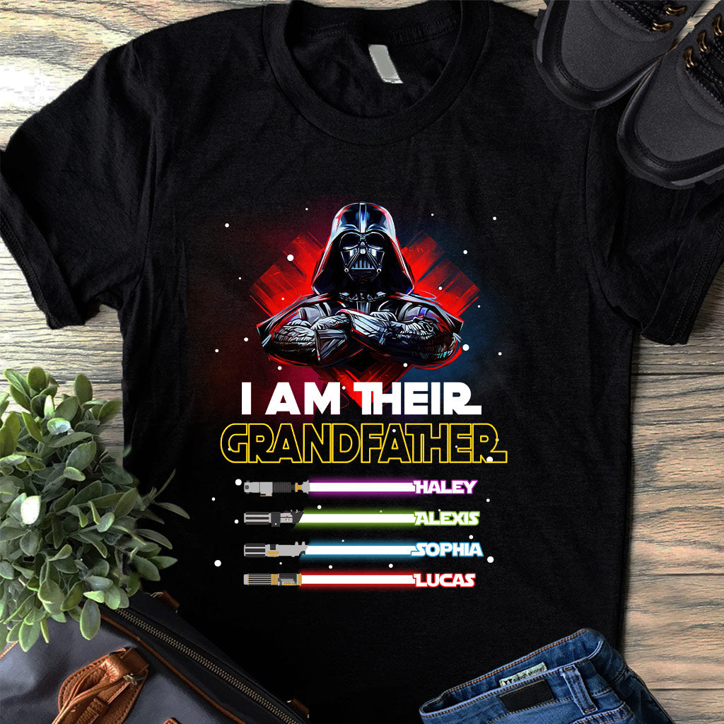 Personalized Grandfather T-shirt & Hoodie with Custom Names