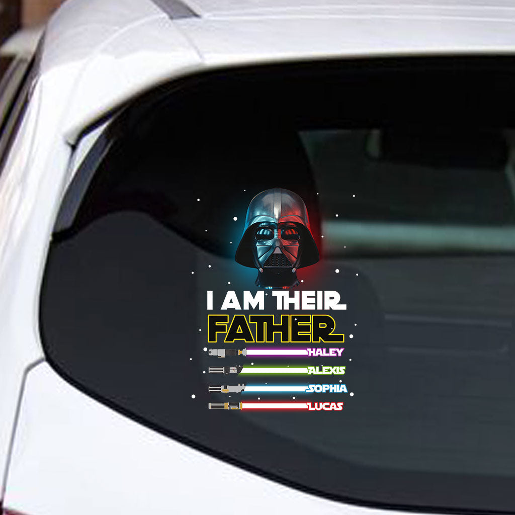 Personalized I Am Their Father Decal Gift for Dad - Custom Name