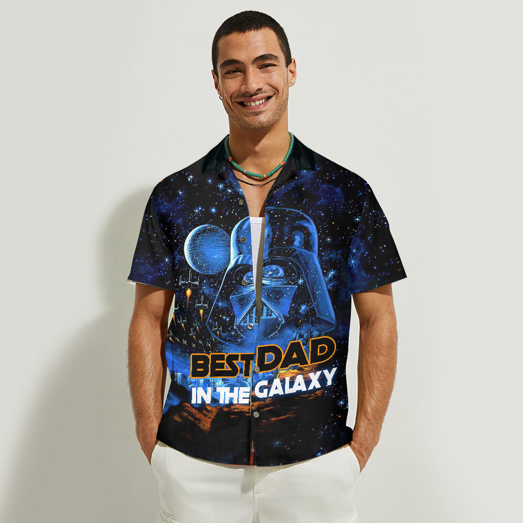 Personalized Hawaiian Shirt for Dad with Space Design | Father's Day Gift