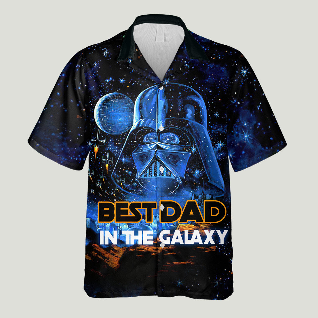 Personalized Hawaiian Shirt for Dad with Space Design | Father's Day Gift